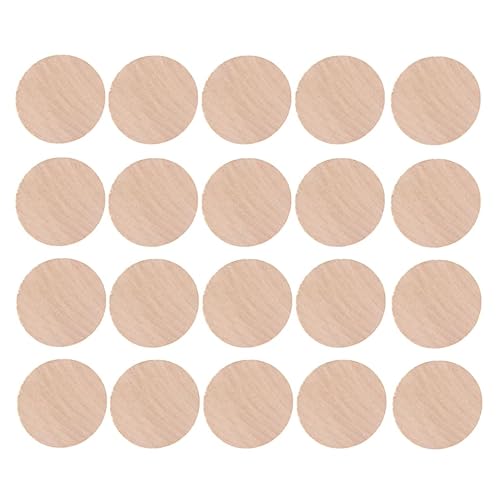 50 StüCk Runde Holzscheiben Blanke HolzkreisstüCke FüR Kinder PäDagogische Mathematik Lektionen Mal-Requisiten von NUOBESTY