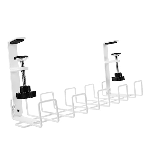 NUOBESTY Kabelmanagement Tisch Organizer Weiße Kabelwanne für Schreibtisch Platzsparend aus Robustem Einfache Montage ohne Werkzeuge für Büroanwendungen NUOBESTY Kabelmanagement Tisch Organizer Weiße Kabelwanne für Schreibtisch Platzsparend aus Robustem Einfache Montage ohne Werkzeuge für Büroanwendungen von NUOBESTY