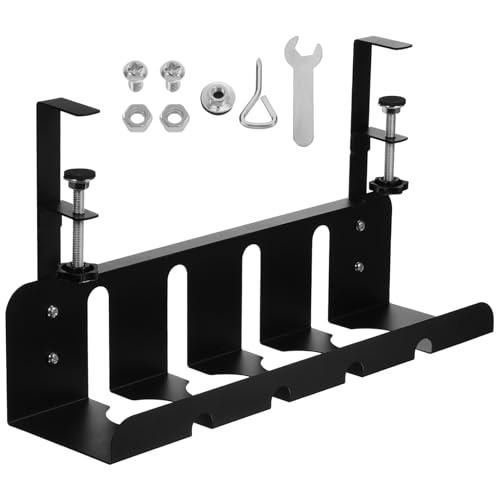 NUOBESTY Kabelmanagementfach Kabelkanal-Schreibtisch Schnur Organizer Halter Schublade für Büro Drahtorganisator unter dem Schreibtisch Kabelmanagement unter dem Schreibtisch Eisen Schwarz von NUOBESTY