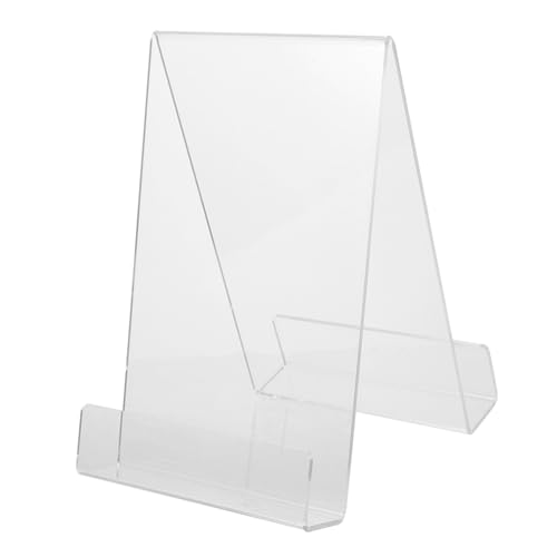 NUOBESTY Klarer Acryl Buchständer Handyhalter Transparenter Bücherregal mit Eleganter für Notizbücher Smartphones Stabil Vielseitig Einsetzbar von NUOBESTY