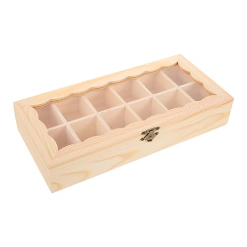 NUOBESTY Kleine Holzbox mit Deckel Fächrige Aufbewahrungsbox für Kunsthandwerk Unvollendete Holzkiste zum Bemalen und DIY für Schmuck und Kreative Projekte NUOBESTY Kleine Holzbox mit Deckel Fächrige Aufbewahrungsbox für Kunsthandwerk Unvollendete Holzkiste zum Bemalen und DIY für Schmuck und Kreative Projekte von NUOBESTY