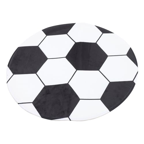 NUOBESTY Kreativer Fußballteppich aus Hochwertigem Runder Fußballform für Wohnzimmer Schlafzimmer oder Kinderzimmer rutschfest und Leicht zu Reinigen Einzigartiges NUOBESTY Kreativer Fußballteppich aus Hochwertigem Runder Fußballform für Wohnzimmer Schlafzimmer oder Kinderzimmer rutschfest und Leicht zu Reinigen Einzigartiges von NUOBESTY