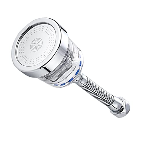 NUOBESTY Küchen und Badarmatur Wasserhahnfilter mit Schwenkbarem Verlängerbarem Sprühkopf Einsetzbar Einfache Montage Langlebig Silberfarbener Kunststoffkupfer Mischbatterie Aufsatz von NUOBESTY