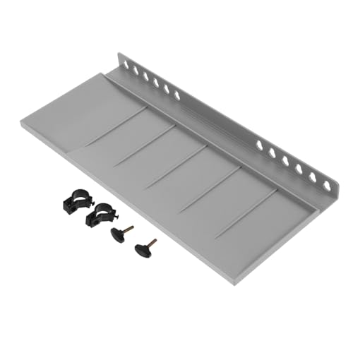 NUOBESTY Kunststocktablett Malstaffelei Tischplatte Pinselhalter Streichen Tabletts Für Staffelei Farbwannen Tablett Aus Aluminiumlegierung Staffelei-tablettaufsatz Maltablett Grau Plastik von NUOBESTY