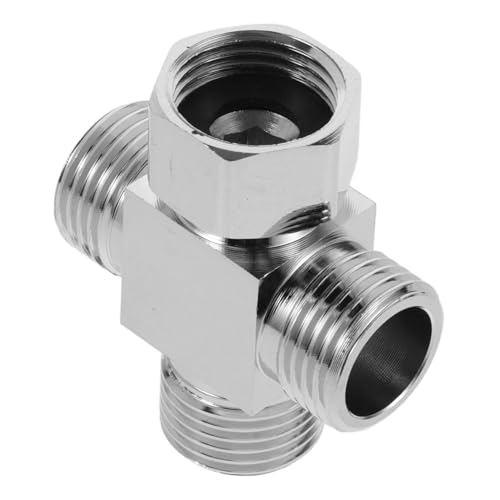 NUOBESTY Kupfer Wasserhahn Verteiler Waschmaschinen Wasserverteiler Splitter Rohrverbinder Anschluss Sicher Leckfrei Stabile Installation für Haushalt und Gartenschlauch von NUOBESTY