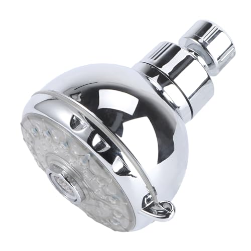 NUOBESTY LED Duschkopf Handbrause mit LED Farbwechsel Temperaturanzeige Einstellbar Hochdruck Abs Kabellose Installation Geeignet für Haltestange Korrosionsbeständig von NUOBESTY