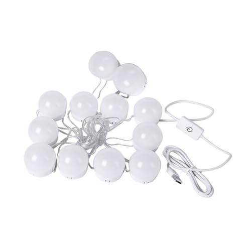 NUOBESTY LED Schminkspiegel Lampe Teilige USB Spiegelbeleuchtung mit Farbwechselnden LED Leuchtmitteln Energiesparend Verstellbar Dekorative Vanity Lampe für Bad und Schminktisch von NUOBESTY