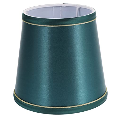NUOBESTY Lampenschirm aus Stoff Lampenschirme Tischlampenschirm Schreibtischlampe Lampenschatten klein Schirme für Lampen Lampenschirm Tischlampe moderne Lampenabdeckung Metall Dunkelgrün von NUOBESTY
