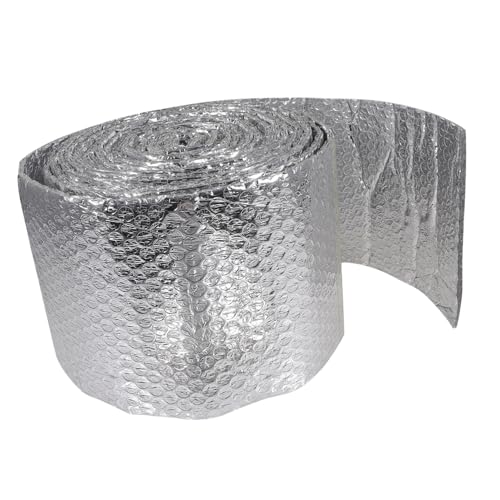 NUOBESTY Luftpolster isolierfolie Fuß Reflektierende Dämmung mit Hoher Druckfestigkeit Feuchtigkeitsbarriere Energiesparend für Fenster Heizungsrohre Hausdämmung Innen und Außen Geeignet von NUOBESTY