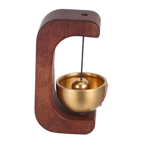 NUOBESTY Magnetische Messing Türklingel Haustürklingel Türklingel für Geschäft magnetisches Windspiel Ladenbesitzer Windglocke hängende Dekoration Windgusskupfer hölzern Kaffee von NUOBESTY