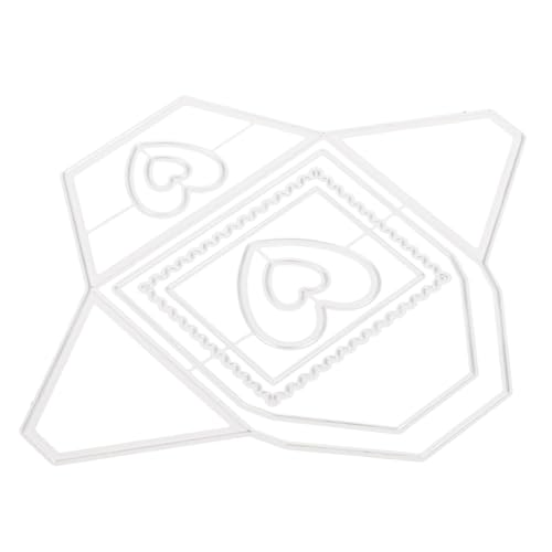 NUOBESTY Messerform aus Kohlenstoffstahl mit Umschlag Eckenrunder hin und her tortenboden schneidehilfe spitzmaschine briefumschläge einfaches Design Stanzformen Party-Stanzformen Silver von NUOBESTY