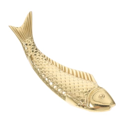 NUOBESTY Messing Fisch Möbelgriffe Vintage Schrankgriff Schubladenknöpfe für Türen Schränke Kleiderschränke Schuhschränke mit Schrauben Einfache Montage Langlebig Vielseitig von NUOBESTY