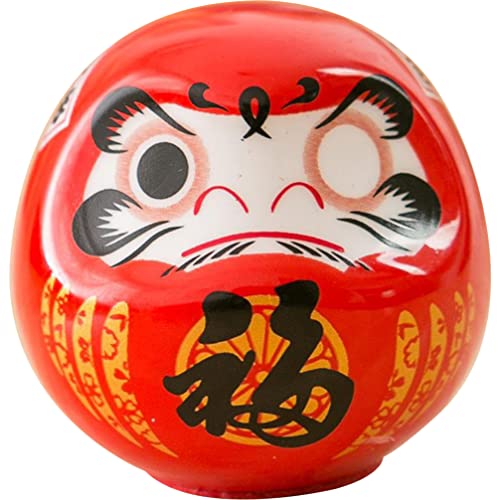 NUOBESTY Mini Daruma Japanische Ochoko Daruma Keramik Daruma Glückspuppen Viel Glück Glücksbringer Hausfigur Dekor von NUOBESTY