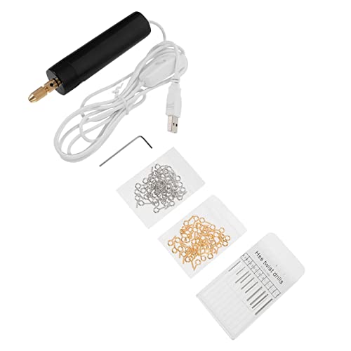 NUOBESTY USB Kleiner Bohrmaschine Elektrische Handbohrmaschine Für Selbstgemacht Kunsthandwerk Kompakt Leicht Und Tragbar Kunststoff Und Stahl USB Aufladbar Für Schmuckherstellung Und von NUOBESTY