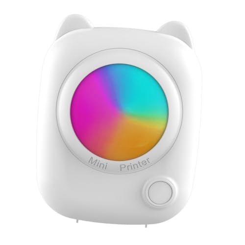 NUOBESTY Mini-thermoaufkleberdrucker Für Smartphone Tragbarer Tintenloser Taschendrucker Kompakter Thermoetikettendrucker Für Notizen Und Fotos Mini-etikettendrucker Für Schule Und Büro von NUOBESTY