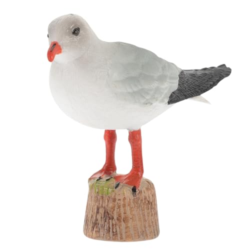 NUOBESTY Möwenstatue Outdoor Vogeldekoration Innenraumdekor Miniaturen Vogelschmuck Nautische Möwe Figur Nautical Home Decorations Seagull Spielzeug Möwe Modell Geschnitzt Kleiner von NUOBESTY