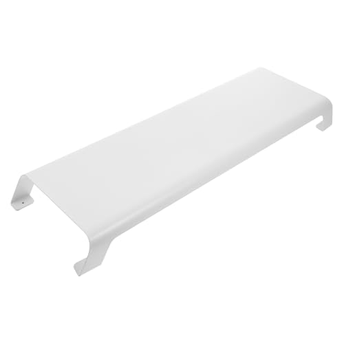 NUOBESTY Monitorständer Weiß Pc Storage Stand Ergonomischer Computer Monitor Riser Höhenverstellbar Desktop Laptop Shelf für Büro Schule Zuhause mit Stauraum für Bildschirm und Notebook von NUOBESTY