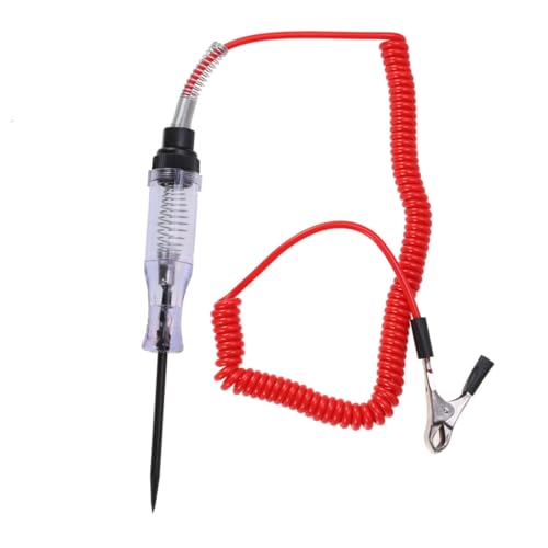 NUOBESTY Multifunktionaler Fahrzeug Spannungsprüfer Prüflampe Auto Stromtester mit LED Anzeige Einhandbedienung für Leitungsprüfung Kfz Elektrische Leitungen Kabeltestgerät Rot NUOBESTY Multifunktionaler Fahrzeug Spannungsprüfer Prüflampe Auto Stromtester mit LED Anzeige Einhandbedienung für Leitungsprüfung Kfz Elektrische Leitungen Kabeltestgerät Rot von NUOBESTY
