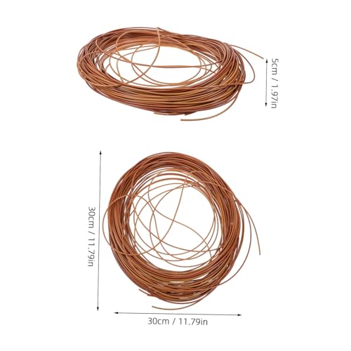 NUOBESTY Multifunktionales Kunststoff Rattan Gewebeband Orange für DIY Balkonstuhl Reparatur Stabiles Flaches Geflecht für Gartenmöbel Flechtmaterial für Korb und Sessel von NUOBESTY
