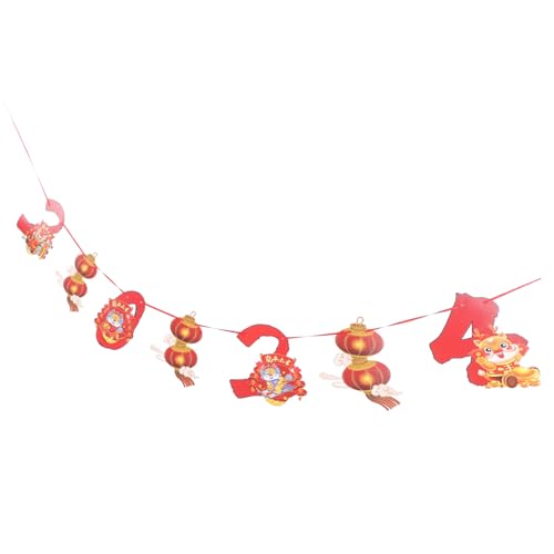 NUOBESTY Neujahrsbanner Papier Dekoration Frohes Neues Jahr Party Hängend Festival Banner für Wohnzimmer Schlafzimmer Partydekoration Neujahrsfeier von NUOBESTY