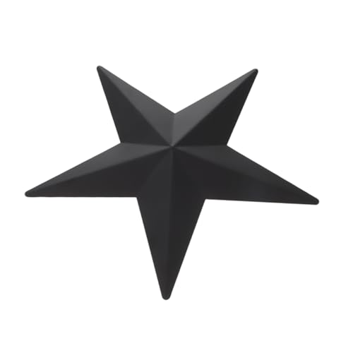 NUOBESTY Pentagramm-wanddekoration Verzinktes Sterndekor Groß Schwarzer Bauernstern Scheunen-wand- Rustikal Ornament Bauernhaus Westliche Wanddekoration 3d Scheune Stern Black Eisen von NUOBESTY