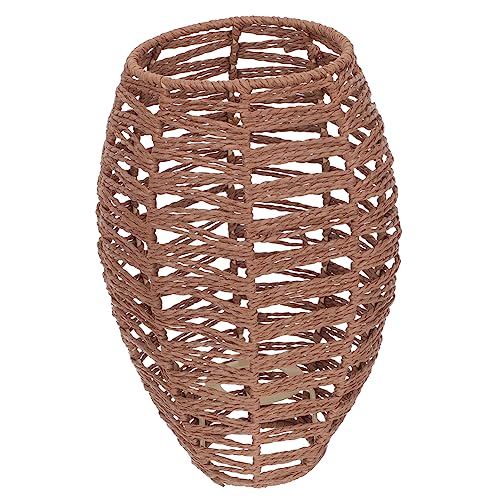 NUOBESTY Rattan Lampenschirm Deckenlampe Handgefertigte Vintage Hängelampe für Wohnzimmer Schlafzimmer und Küche Rustikales Design Diffuses Licht für Gemütliche Braune Farbe NUOBESTY Rattan Lampenschirm Deckenlampe Handgefertigte Vintage Hängelampe für Wohnzimmer Schlafzimmer und Küche Rustikales Design Diffuses Licht für Gemütliche Braune Farbe von NUOBESTY