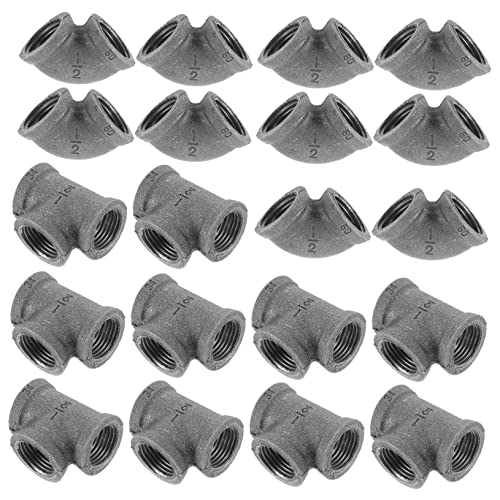 NUOBESTY Retro Industrie Wasserrohrverbinder Teiliges Tee und Fittings Gusseisen Robustes Möbel und Diy Rohrsystem für Gewächshaus und Zeltrahmen Einfache Montage ohne Kleben NUOBESTY Retro Industrie Wasserrohrverbinder Teiliges Tee und Fittings Gusseisen Robustes Möbel und Diy Rohrsystem für Gewächshaus und Zeltrahmen Einfache Montage ohne Kleben von NUOBESTY
