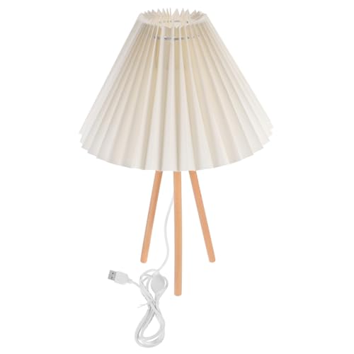 NUOBESTY Retro Pleat Lampshade Tischlampe mit Fernbedienung Dimmbar Warmweiß Schirmförmig Dekorative Nachttischlampe für Schlafzimmer und Wohnzimmer Nordic Stil Milde Beleuchtung NUOBESTY Retro Pleat Lampshade Tischlampe mit Fernbedienung Dimmbar Warmweiß Schirmförmig Dekorative Nachttischlampe für Schlafzimmer und Wohnzimmer Nordic Stil Milde Beleuchtung von NUOBESTY