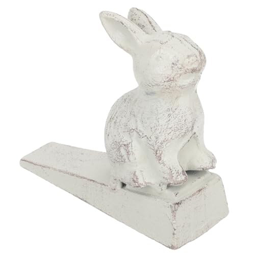 NUOBESTY Retro Türstopper Gusseisen Türkeil mit Niedlichem Hasen design Rutschfest und Robust Geeignet für Haustür Büro und Kinderzimmer Schützt vor Plötzlichem Türschließen und von NUOBESTY