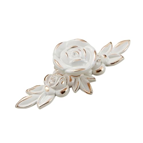 NUOBESTY Vintage Rose Türgriff Zinklegierung Retro Schrankknopf Weiß Für Schublade Installieren Langlebig Und Charmant NUOBESTY Vintage Rose Türgriff Zinklegierung Retro Schrankknopf Weiß Für Schublade Installieren Langlebig Und Charmant von NUOBESTY