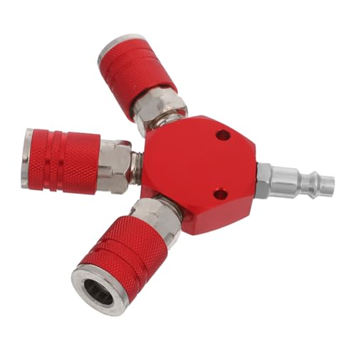 NUOBESTY Roter Luftschlauchverteiler aus Kohlenstoffstahl Schnellkupplung für Druckluftkompressor Vielseitiger Pneumatik Anschluss für Industrielle Schlauchzubehör NUOBESTY Roter Luftschlauchverteiler aus Kohlenstoffstahl Schnellkupplung für Druckluftkompressor Vielseitiger Pneumatik Anschluss für Industrielle Schlauchzubehör von NUOBESTY