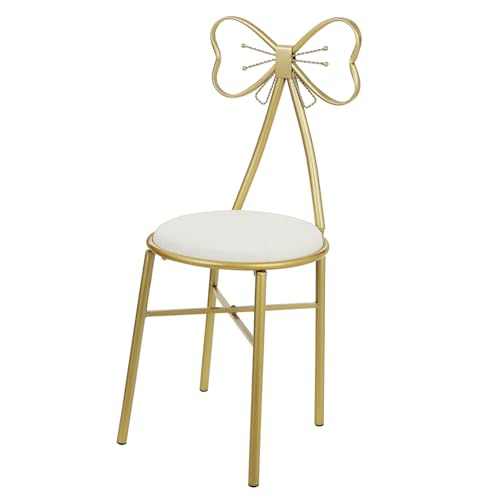 NUOBESTY Schminkstuhl mit Schleifen Rückenlehne Vielseitiger Hocker für Schlafzimmer und Wohnzimmer Gepolstert Weiß für Schminkbereiche und Nagelstudios NUOBESTY Schminkstuhl mit Schleifen Rückenlehne Vielseitiger Hocker für Schlafzimmer und Wohnzimmer Gepolstert Weiß für Schminkbereiche und Nagelstudios von NUOBESTY