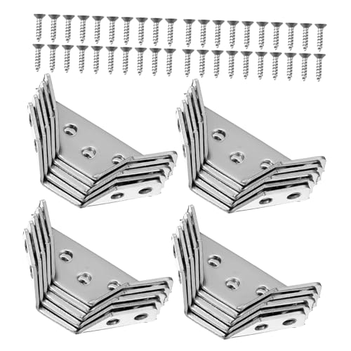 NUOBESTY Schrankhalterung Eckverbinder Eckwinkel aus Metall Eckwinkel für Schränke Metall -Eckverschluss dreieckige Eckstrebe Eckhalterung aus Edelstahl Stahlwinkel Rostfreier Stahl Silber NUOBESTY Schrankhalterung Eckverbinder Eckwinkel aus Metall Eckwinkel für Schränke Metall -Eckverschluss dreieckige Eckstrebe Eckhalterung aus Edelstahl Stahlwinkel Rostfreier Stahl Silber von NUOBESTY