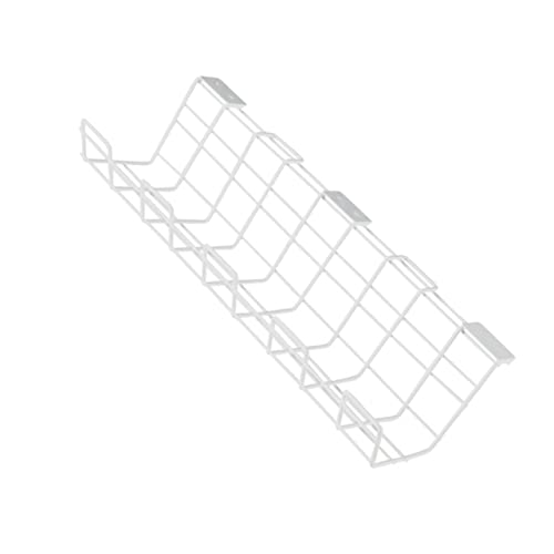 NUOBESTY Schreibtisch Kabel Organizer Tisch Kabelmanagement Regal Kompakter Kabelhalter für Steckdosen und Adapter Einfacher Zugang und Ordnung Am Arbeitsplatz Weiß von NUOBESTY