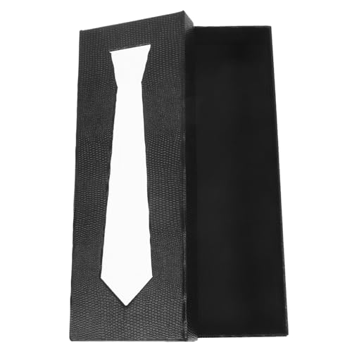 NUOBESTY Schwarze Krawattenbox mit Schlangenprägung Eleganter Necktie Organizer Multifunktionale Reise und Aufbewahrungsbox für Herren Stilvolles für Modebewusste Männer von NUOBESTY