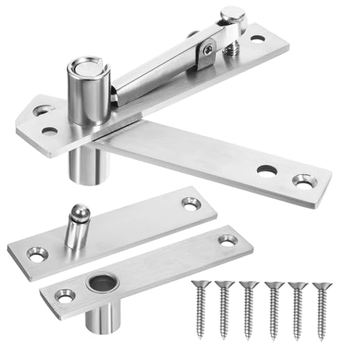 NUOBESTY Schwerlast Pivot Türscharniere Unsichtbares Drehbares Türzubehör aus Edelstahl Verdeckte Türscharniere für Holz- Geheimtüren und Bücherregale Einfache Montage Geräuschlose Funktion NUOBESTY Schwerlast Pivot Türscharniere Unsichtbares Drehbares Türzubehör aus Edelstahl Verdeckte Türscharniere für Holz- Geheimtüren und Bücherregale Einfache Montage Geräuschlose Funktion von NUOBESTY