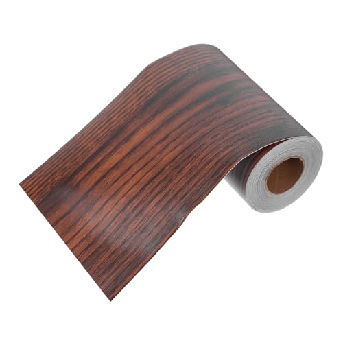 NUOBESTY Selbstklebendes Holzmaserungs klebeband PVC Braun Holzoptik Wand Möbeldekor Küchen Badezimmer randaufkleber Flexibel Zuschneidbar für Reparatur und Verschönerung von NUOBESTY