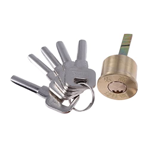 NUOBESTY Sicherheits Zylinderschloss Massivem Messing mit Trim Ring Montageschrauben und Schlüsseln Ersatzschloss für Garagentüren Passend für Nachtverschluss Stil Zufällige Farbe NUOBESTY Sicherheits Zylinderschloss Massivem Messing mit Trim Ring Montageschrauben und Schlüsseln Ersatzschloss für Garagentüren Passend für Nachtverschluss Stil Zufällige Farbe von NUOBESTY
