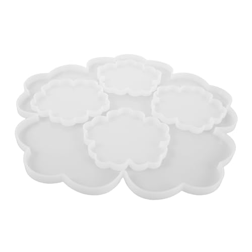 NUOBESTY Silikonblumen-mould für DIY Harzgießen mit Großer Tablett Teetassen-untersetzerform Wiederverwendbar Langlebig für Kreative Heimdekoration und Geschenkideen von NUOBESTY