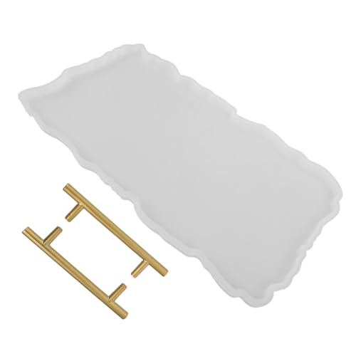 NUOBESTY Silikonform Diy Tray mit Metallgriffen Unregelmäßige Epoxidharz Gießform für Obsttablett Kreative Handwerksform für Individuelles Servierbrett Langlebig und Formstabil NUOBESTY Silikonform Diy Tray mit Metallgriffen Unregelmäßige Epoxidharz Gießform für Obsttablett Kreative Handwerksform für Individuelles Servierbrett Langlebig und Formstabil von NUOBESTY