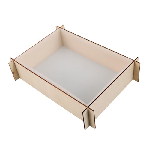 NUOBESTY Silikonform für Rechteckigen Buchstützen-flexible Tiefgezogene Epoxidharzform mit Holzrahmen für Diy-blumenkonservierung und Resin-kunstprojekte von NUOBESTY