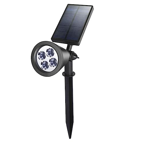 NUOBESTY Solar-rasenlicht Wandleuchte Fahrbahnbeleuchtung Solar Angetriebene Scheinwerfer Led-scheinwerfer Im Freien Landschaftswegbeleuchtung Landschaftsbeleuchtung Schwarz von NUOBESTY
