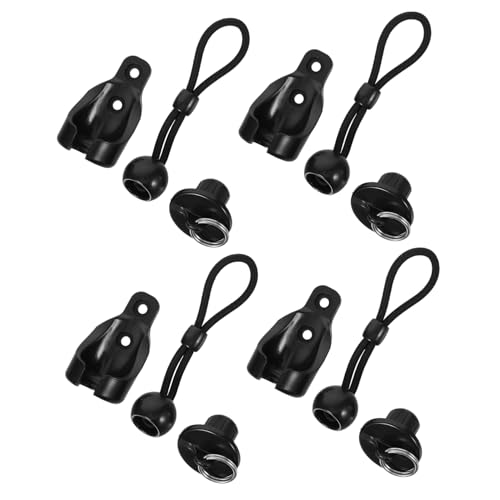 NUOBESTY Sonnenschutz Bungee Set mit Stabilem Kugelverschluss Langlebige Materialien Windfeste Aufroll Rollos Vielseitig Kompatibel für Garten Terrasse und Haushalt Schwarz von NUOBESTY
