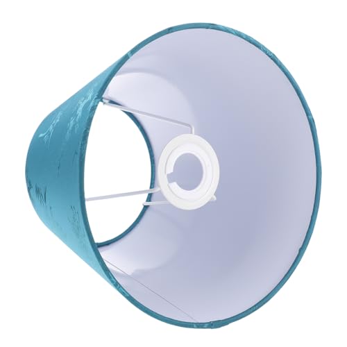 NUOBESTY Stoff Tischlampe Lampenschirm Schreibtischlampe Süß Türkis Kleiner Lampenschirm Schatten Weiß Stilvoll Rosa Modern Lampenschirme Für Tischlampen Ersatz Leinen Blau Schmiedeeisen von NUOBESTY