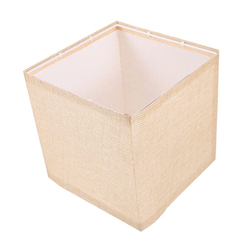 NUOBESTY Stofflampenschirm Plissee Lampenschirm Tischlampe Mit Quadratischem Transparentem Gold Ästhetische Lampe Moderne Hängelampe Zeitgenössische Minimalistische Schirme Gewebtes von NUOBESTY