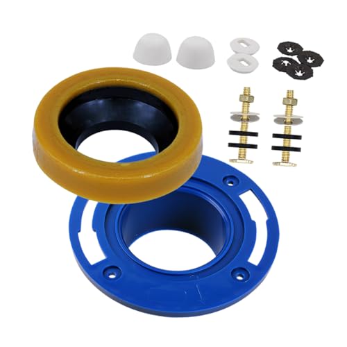 NUOBESTY Toilettenflansch mit Wachsring und Schrauben Dichtungsring für Wc Installation Wasserdichtes Badezimmer Zubehör Einfach zu Montierendes Toiletten Dichtungsset für Zuverlässigkeit NUOBESTY Toilettenflansch mit Wachsring und Schrauben Dichtungsring für Wc Installation Wasserdichtes Badezimmer Zubehör Einfach zu Montierendes Toiletten Dichtungsset für Zuverlässigkeit von NUOBESTY
