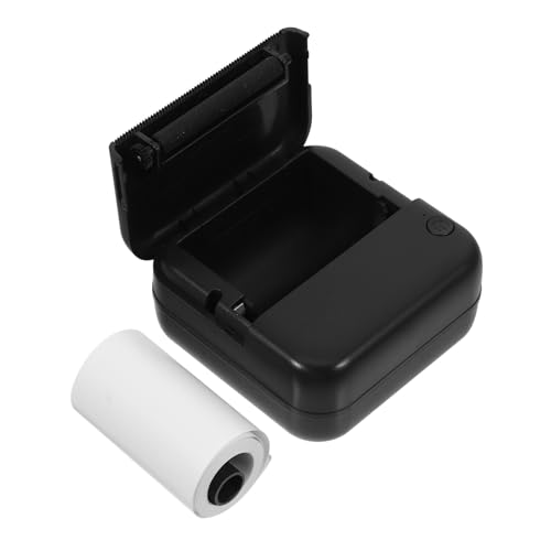 NUOBESTY Tragbarer Drucker Tragbarer Minidrucker Bilddrucker Mini-aufkleberdrucker Telefon Fotodrucker Mobiler Drucker Tragbar Aufkleber Für Fotodrucker Mini Etikettendrucker Black Plastik von NUOBESTY