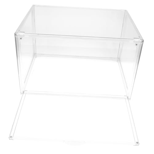 NUOBESTY Transparente Stapelbare Aufbewahrungsbox mit Deckel aus Bruchsicherem Acryl Multifunktionales Bücherregal für Zuhause Einfach zu Reinigen und Modularer Gestaltung für Vielseitige von NUOBESTY