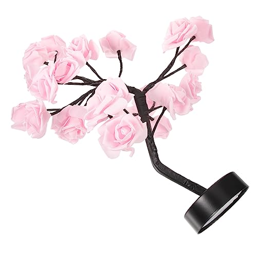 NUOBESTY Tree Lampe LED Rosebaum Tischleuchte Dekorative Nachtlampe für Schlafzimmer Energieeffizient Verstellbare Äste für Geburtstagsgeschenke und Hochzeitsdekoration von NUOBESTY