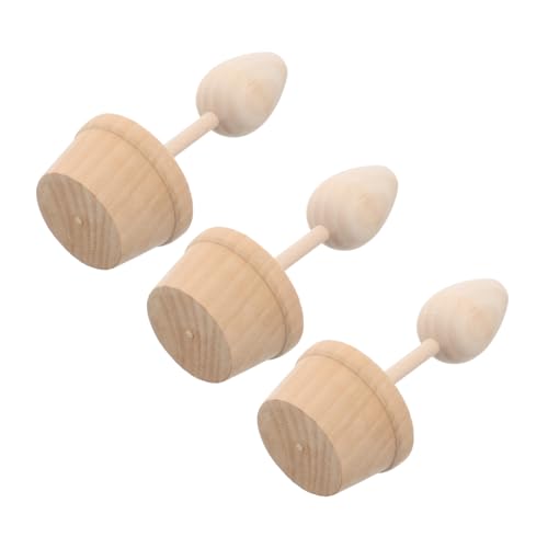 NUOBESTY Unbehandelte Holzpilz-figurine DIY Bemalbar für Kreative Vielseitige Dekoration für Blumentöpfe Bonsai Wohnaccessoires und Schreibtischornamente von NUOBESTY